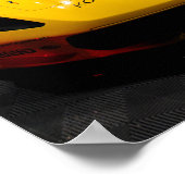 Poster Chevrolet Corvette C7.R Vue frontale (Coin)