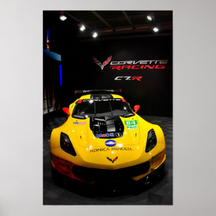 Poster Chevrolet Corvette C7.R Vue frontale