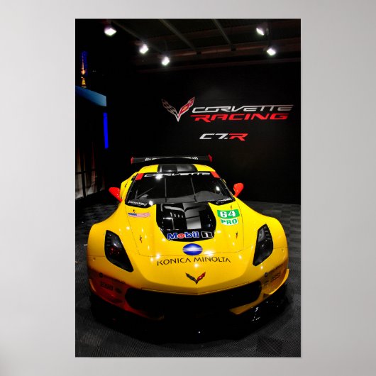 Poster Chevrolet Corvette C7.R Vue frontale (Devant)