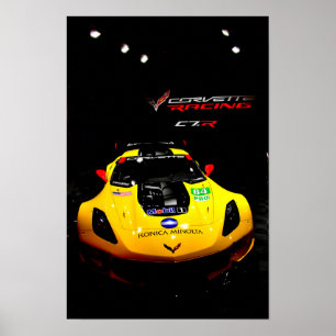 Poster Chevrolet Corvette C7.R Vue frontale