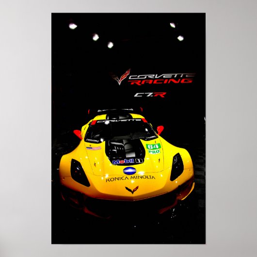 Poster Chevrolet Corvette C7.R Vue frontale (Devant)