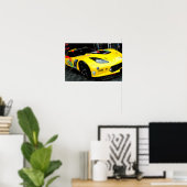 Poster Chevrolet Corvette C7.R Vue frontale (Bureau à domicile)