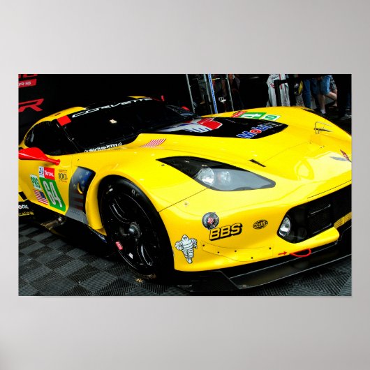 Poster Chevrolet Corvette C7.R Vue frontale (Devant)
