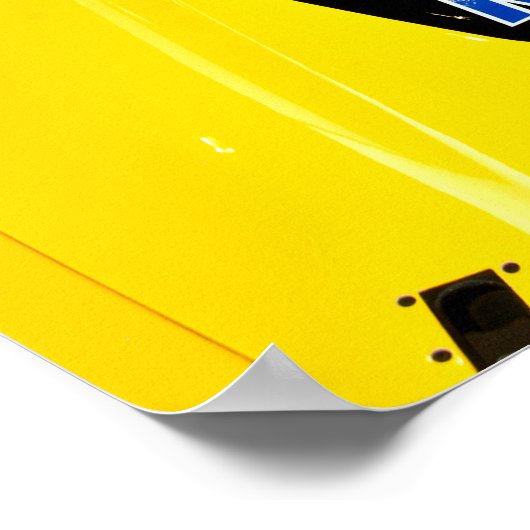 Poster Chevrolet Corvette C7.R Vue frontale (Coin)