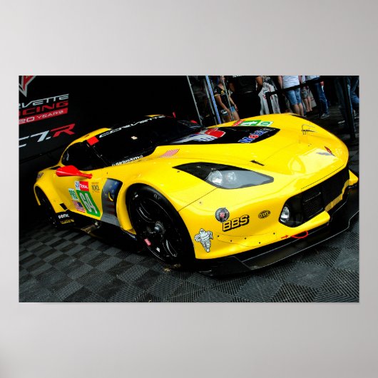 Poster Chevrolet Corvette C7.R Vue frontale (Devant)