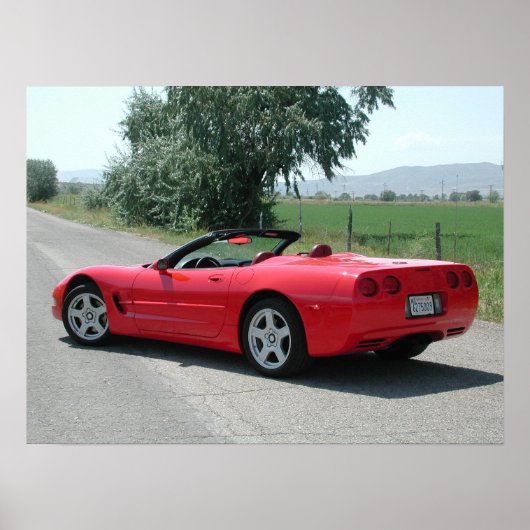 Poster Chevrolet Corvette Convertible C5 (Devant)