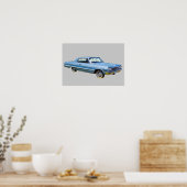 Poster Chevrolet Impala 1964 Antique Car (Cuisine)
