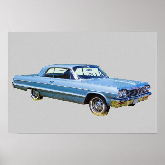 Poster Chevrolet Impala 1964 Antique Car (Devant)