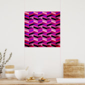 Poster Chevron Abstrait/Herringbone | Purples et violets (Cuisine)