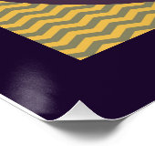 Poster Chevron Geo Théière Jaune (Coin)