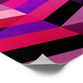 Poster Chevron/Herringbone abstrait | Violets et Violet (Coin)