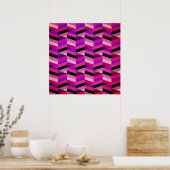 Poster Chevron/Herringbone abstrait | Violets et Violet (Cuisine)