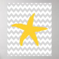Chevron jaune et gris étoile marine