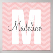 Poster Chevron Monogram Art de la chambre d'enfant (Devant)