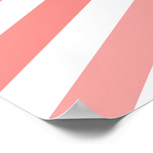 Poster Chevron Print { CORAL } (Coin)