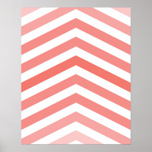 Poster Chevron Print { CORAL }