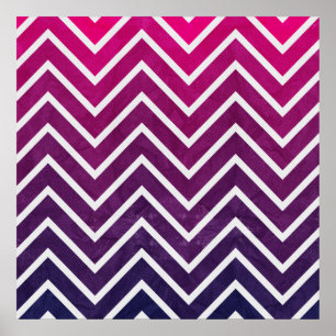 Poster Chevron rose violet