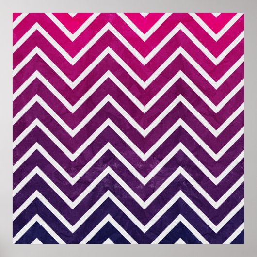 Poster Chevron rose violet (Devant)