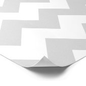 Poster Chevron rouge et gris étoile marine (Coin)