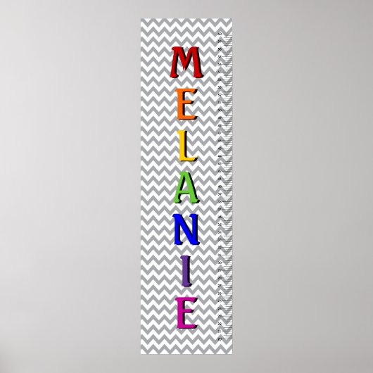 Poster Chevron Sept Lettre Nom Croissance Graphique (Devant)