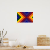 Poster Chevrons Arc-en-Ciel (Cuisine)