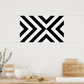 Poster Chevrons noirs et blancs (Cuisine)