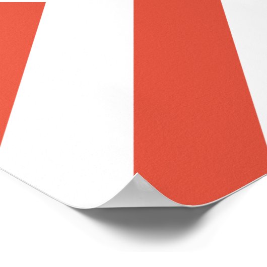 Poster Chevrons orange et blanc (Coin)