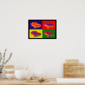 Poster Chevy Bel Air Car Pop Art 1957 (Cuisine)