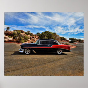 Poster chevy bel air street rod 1956