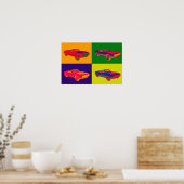 Poster Chevy Camaro RS Convertible Pop Art 1967 (Cuisine)