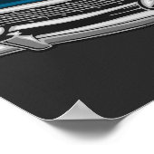 POSTER CHEVY DE VOITURE CLASSIQUE BEL AIR CONVERTIBLE 195 (Coin)