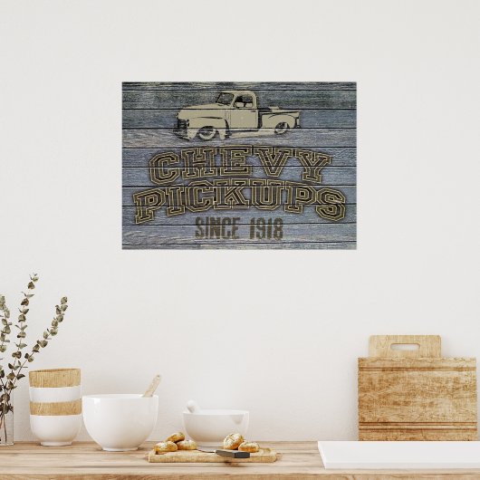 Poster Chevy Pickups (Cuisine)