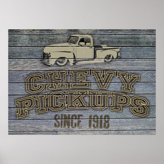 Poster Chevy Pickups (Devant)