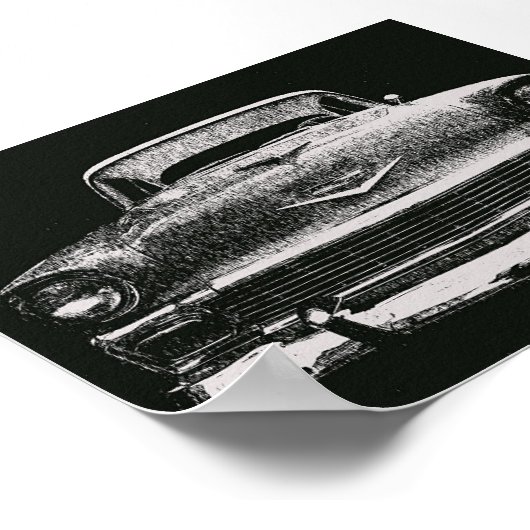 POSTER CHEVY SKETCH 1956 (Coin)