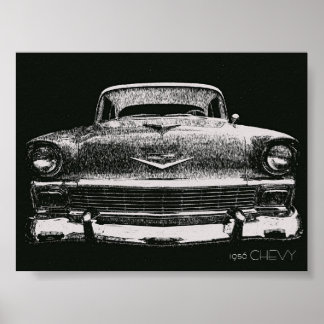 POSTER CHEVY SKETCH 1956