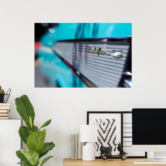 Poster Chevy Tailfin ’57 (Bureau à domicile)