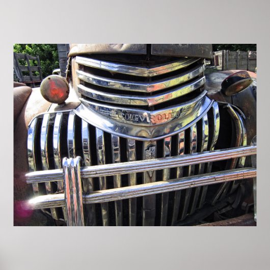 POSTER CHEVY TRUCK CHROME GRILL 1946 (Devant)