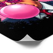 Poster Chewing-gum Bubble Rose Trump (Coin)