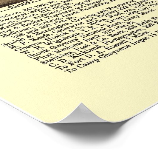 Poster Cheyenne, WY Panoramic Map - 1882 (Coin)