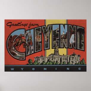 Poster Cheyenne, Wyoming - grandes scènes de lettre