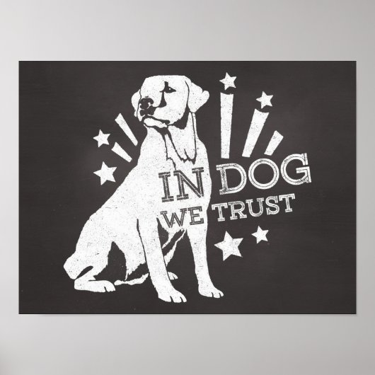 Poster Chez le chien, nous faisons confiance à Graphic (Devant)