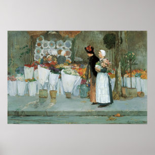 Poster Chez le fleuriste par Childe Hassam, Beaux-arts vi