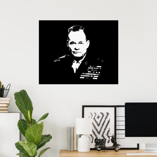 Poster Chhonnêteté - Noir et blanc (Bureau à domicile)