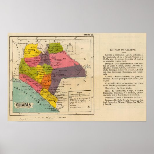 Poster Chiapas, Mexique 2 (Devant)