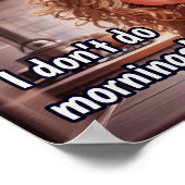 Poster Chibi Art Je ne fais pas le matin, (Coin)