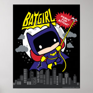 Poster Chibi Batgirl Prêt Pour L'Action