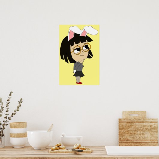 Poster chibi bunnygirl (Cuisine)