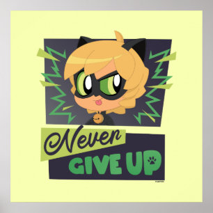 Poster Chibi Cat Noir n'abandonne jamais