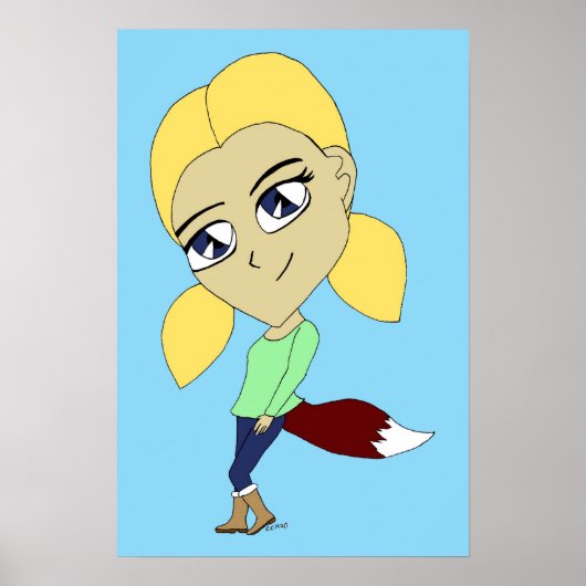 Poster chibi foxy fille (Devant)