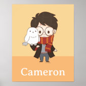 Poster Chibi HARRY POTTER™ & Hedwig (Devant)